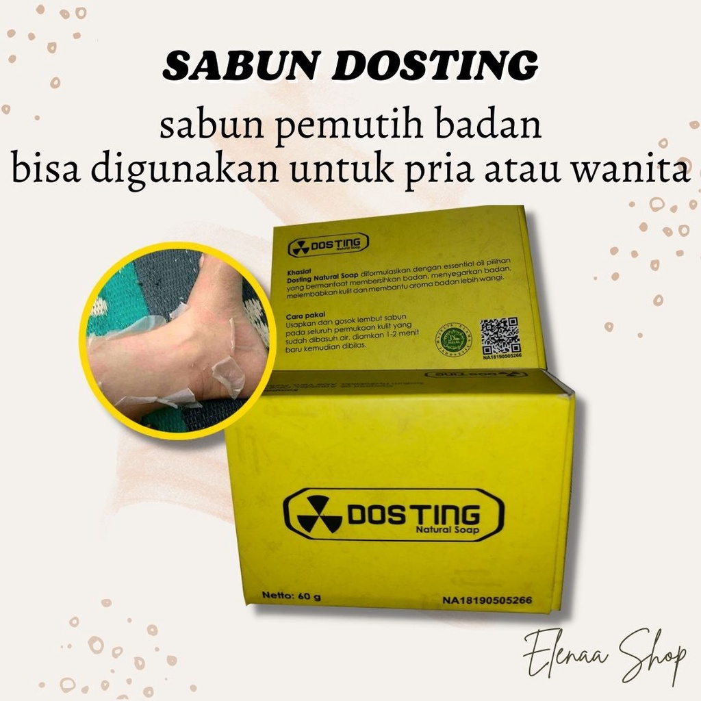 Jaminan 100% ORIGINAL  Sabun Dosting Asli, Sabun mandi BPOM original pemutih badan