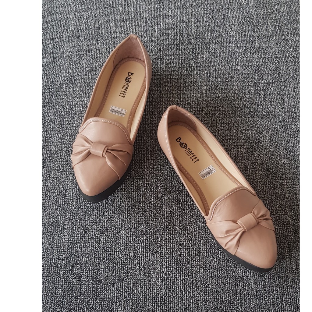 sbm_store - Bonafeet Sepatu Wanita Flat Shoes Sendal Formal Non Formal Cocok Untuk Kerja Traveling Trend Terbaru Model Tahun IniSol Spon Karet