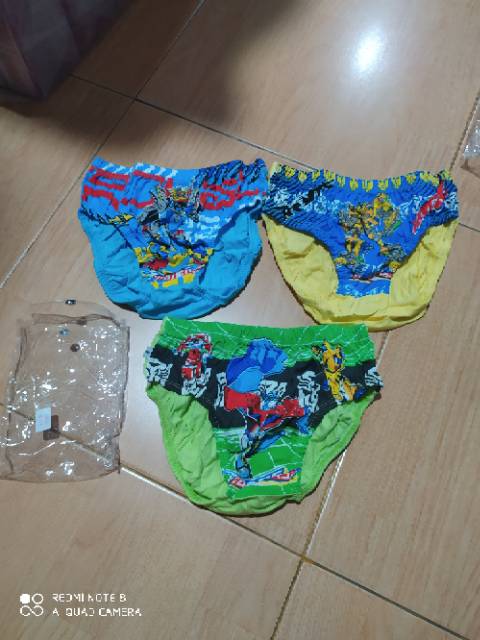 Celana Dalam anak laki laki karakter isi 3 pcs size 5-6 dan 7-8 tahun