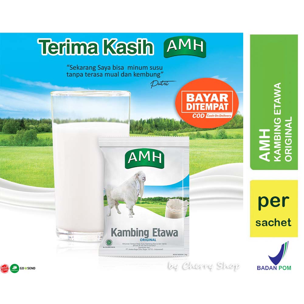 

[PER SACHET] [BPOM] AMH Susu Kambing Etawa rasa Vanilla | Susu Kambing