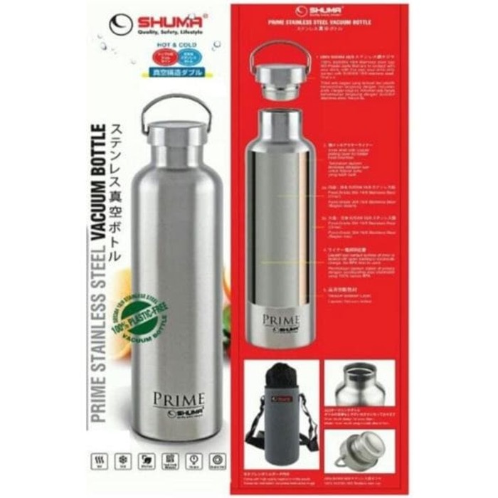 Shuma Prime 1000ml Botol Thermos Air Panas dan Dingin 1 Liter Stainless WHS