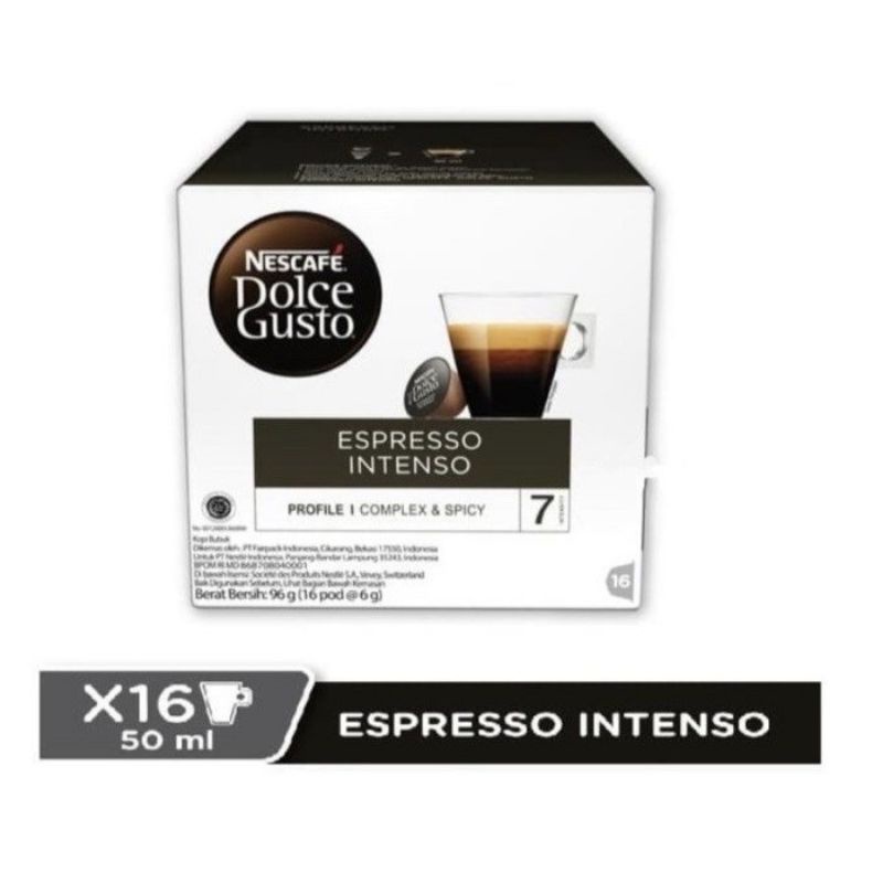 

NESCAFÉ Dolce Gusto Espresso Intenso kopi kapsul capsule nescafe 1 box (16 kapsul = 16 gelas) EXP. Nov 2024