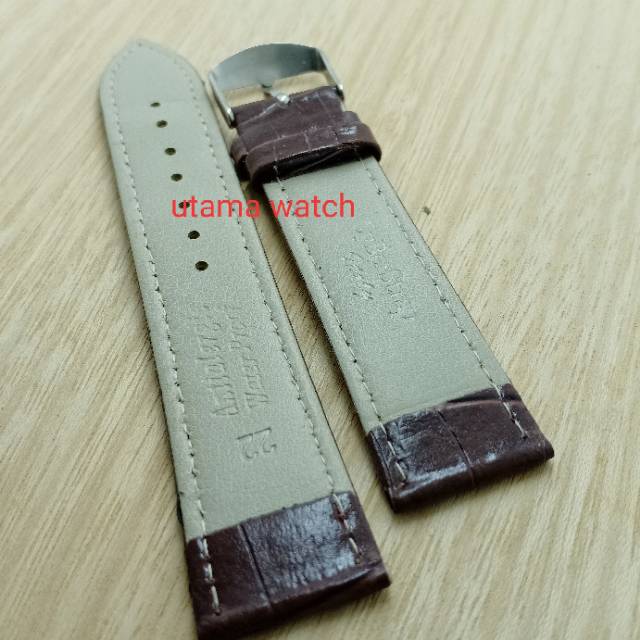 TALI JAM TANGAN PRIA DAN WANITA KULIT 22MM  Tali jam kulit ukuran 22mm hitam, coklat, CB1