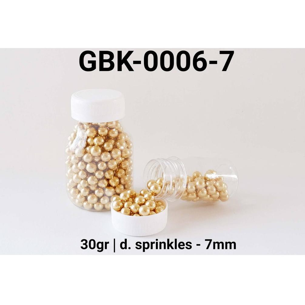 

GBK-0006-7 Sprinkles sprinkle sprinkel mutiara gold 30gram (KODE 5928)