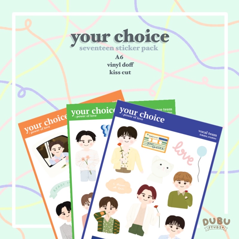 

SEVENTEEN - Your Choice Sticker | fanmade by dubu studios