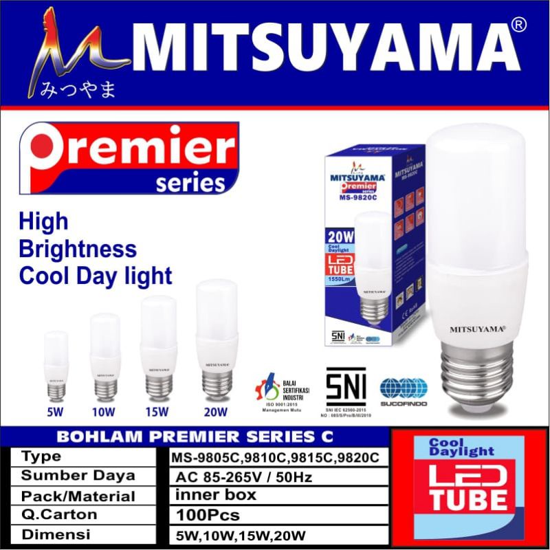 Lampu LED MITSUYAMA PREMIER 20watt
