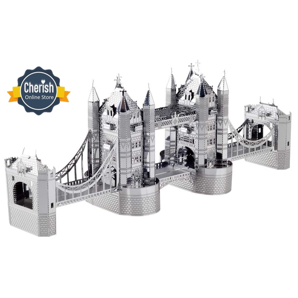 Puzzle 3D Metal LONDON BRIDGE Replika Bangunan Arsitekur MB-035