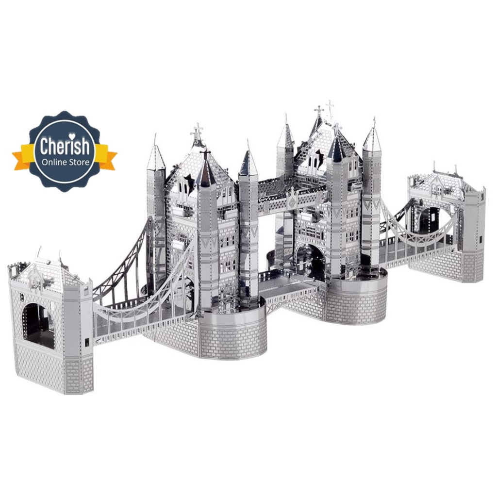 Puzzle 3D Metal LONDON BRIDGE Replika Bangunan Arsitekur MB-035