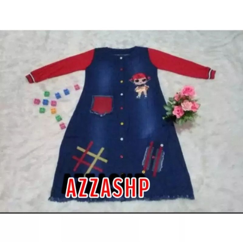 Gamis Jeans LED Anak Premium