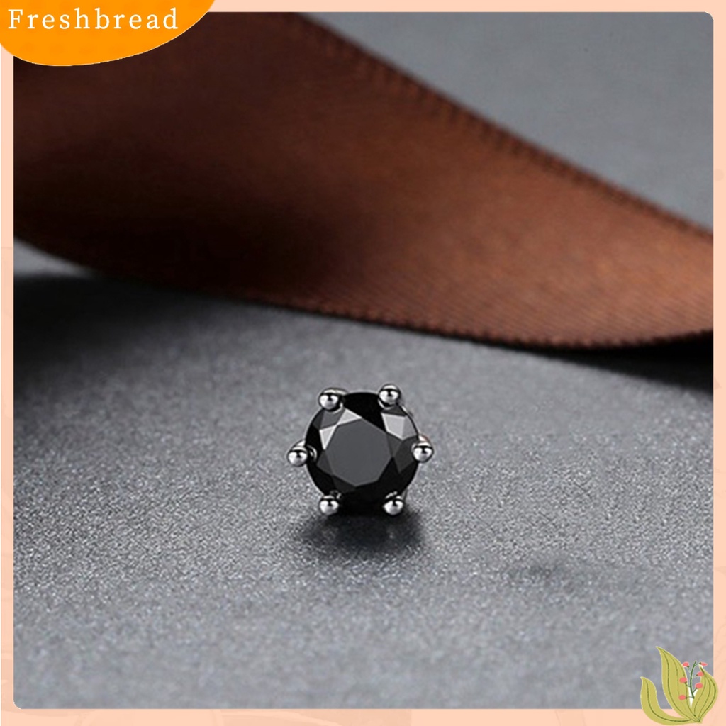 【Fresh】1Pair Unisex Men Women Magnet Clip On Cubic Zirconia Earring No Piercing Jewelry