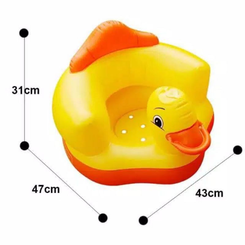 [1KG 4PCS] KURSI POMPA BEBEK SOFA BAYI LIPAT POMPA ORIGINAL MURAH IMPORT Sofa Kursi Makan Bayi belajar duduk balon Baby Chair Model Tiup Bebek Dengan Music Musik