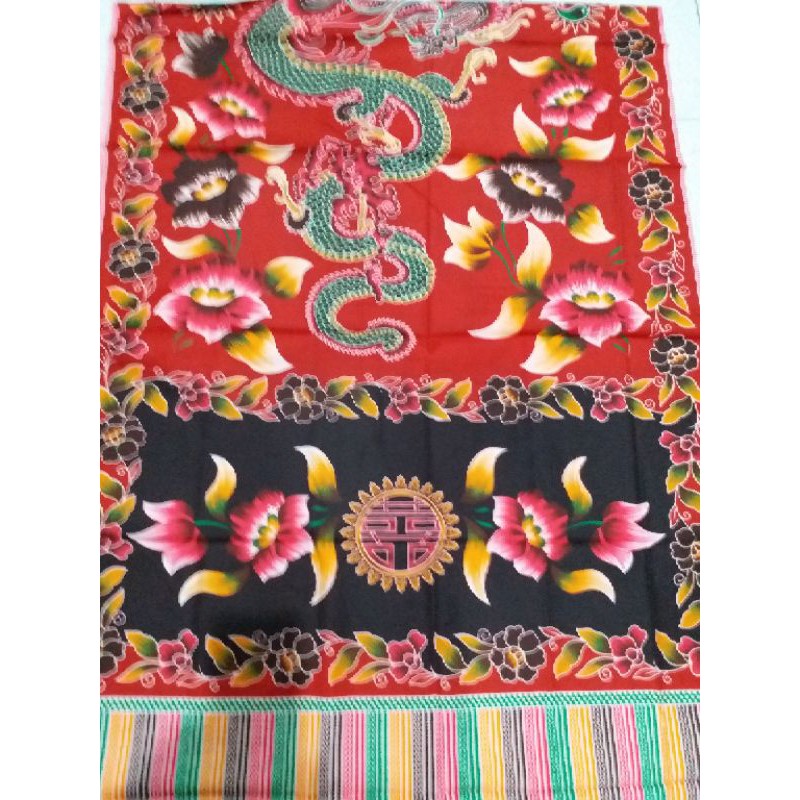 Kain selendang gendong bayi liong merah batik Pekalongan