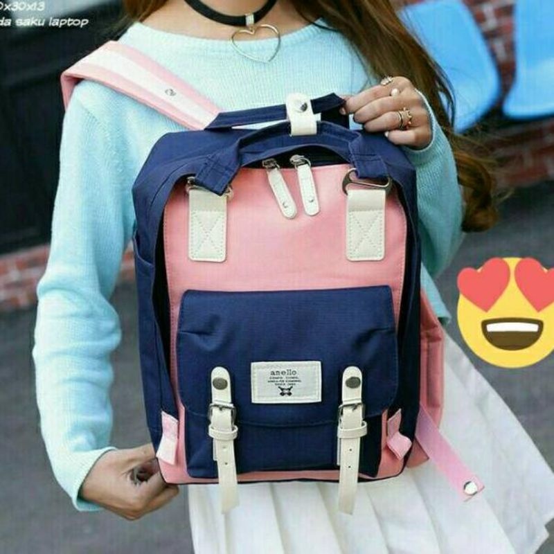 MOEZHA_TAS Tas Ransel Laptop (DUOGNHAT) Tas sekolah Wanita Korea Waterproof Shockproof PL952