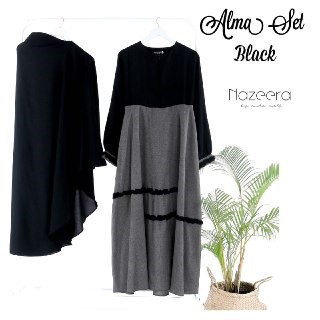 ALMA SET GAMIS KATUN MADINAH bY NAZEERA HIJAb
