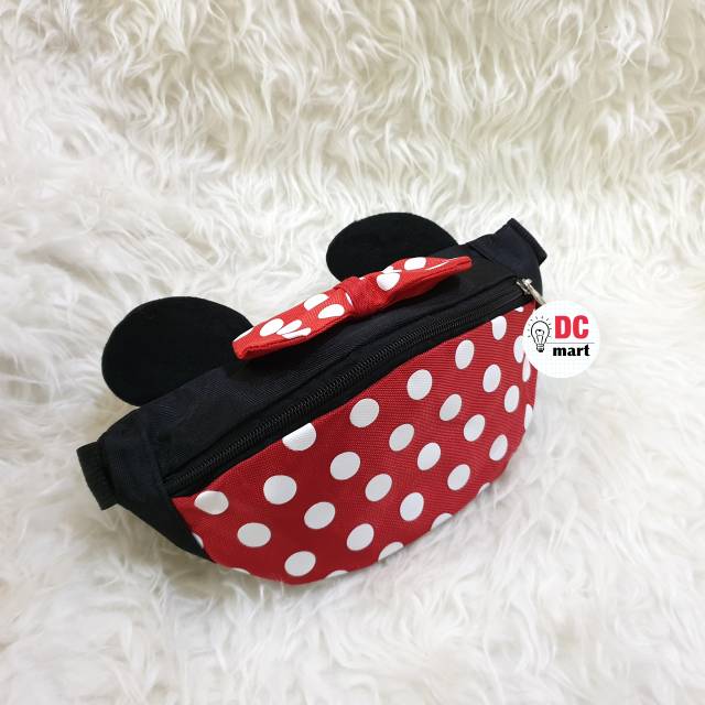 Tas Pinggang Mickey Minnie Untuk Anak / Tas Selempang