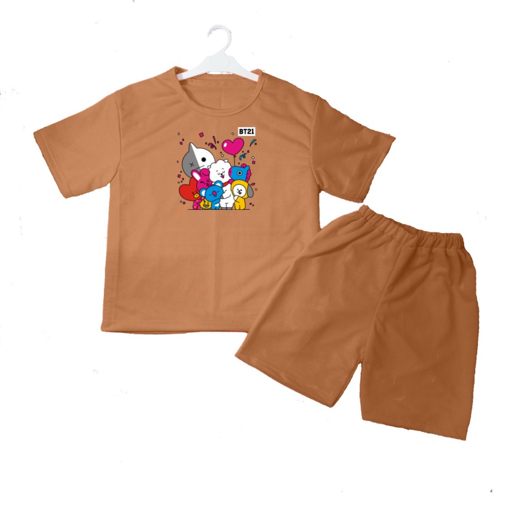 Setelan Kaos Anak BT 02 Oblong Pendek + Celana