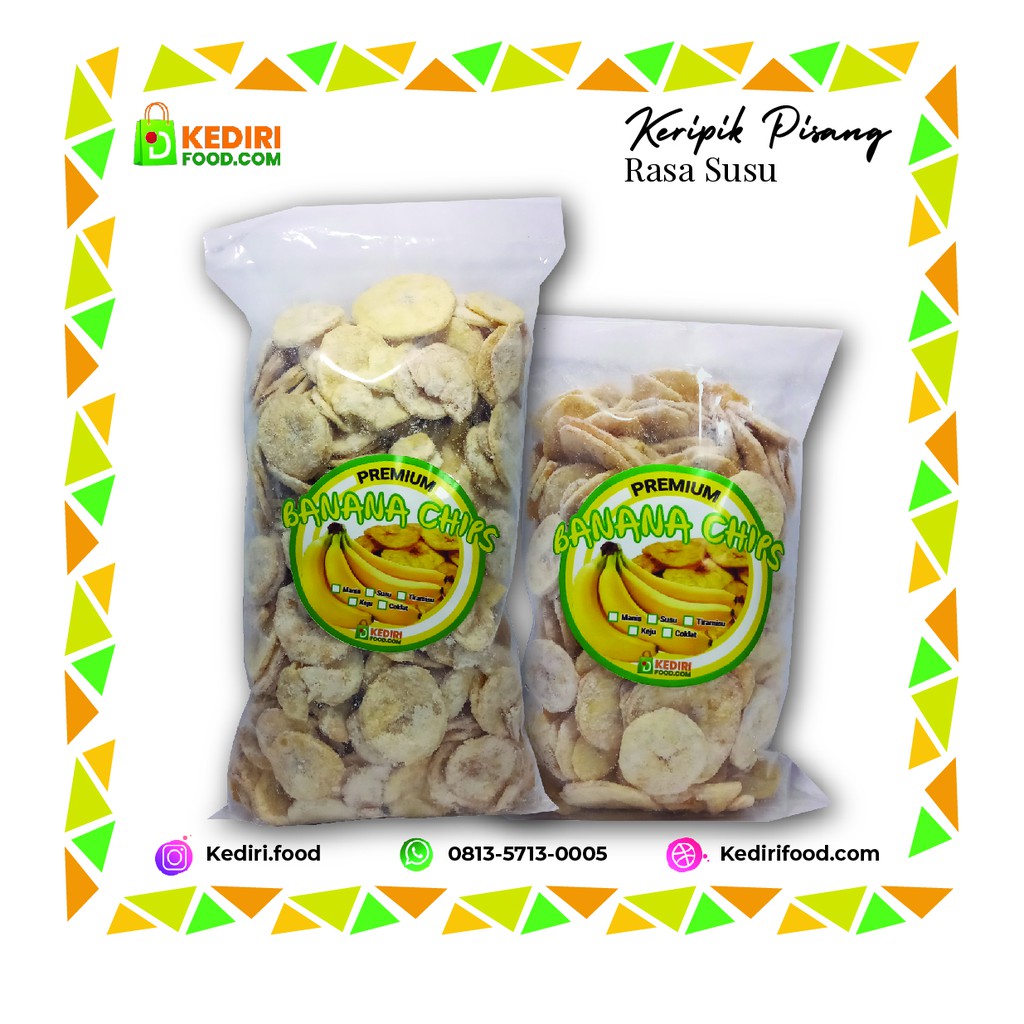 

Banana Chips | Keripik Pisang Rasa Susu Jajanan dan Camilan Sehat Enak Kediri