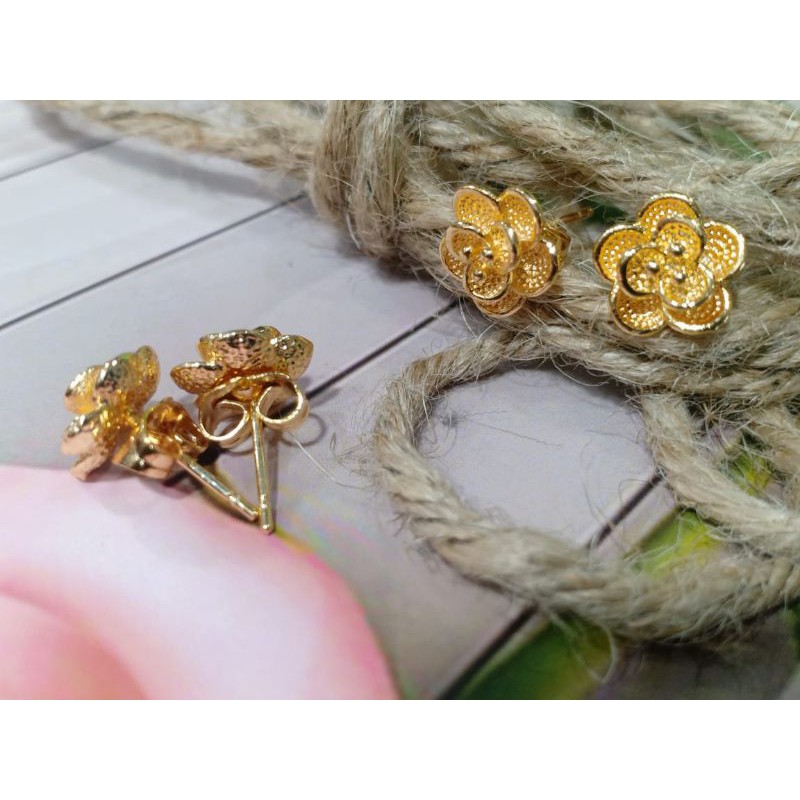 anting xuping mawar/lapis emas