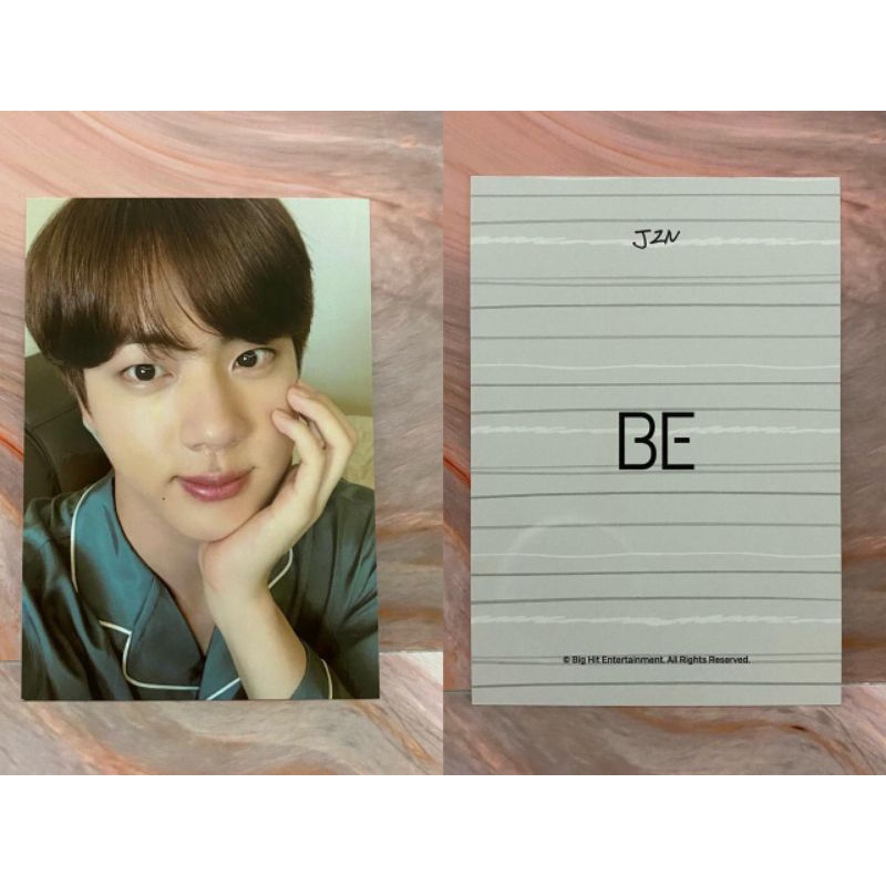 BTS Official Be Pajama Pajamas Photocard PC Jin Seokjin Ready MPC mini photocard