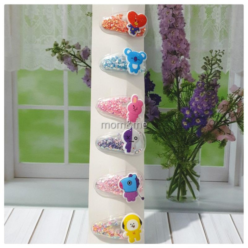 jepit tiktok BT21, jepit rambut anak