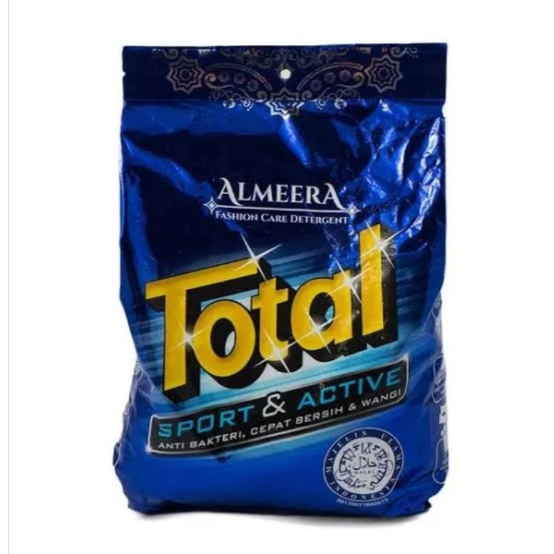 Detergent Total Almeera powder detergent Almeera sport &amp; active 800g Halal bersih wangi lembut anti bakteri cepat'bersih dan wangi deterjen bubuk halal