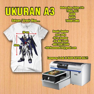 KAOS CUSTOM DTG BAJU  CUSTOM PUTIH  DEWASA  KAOS PRINTING DTG 