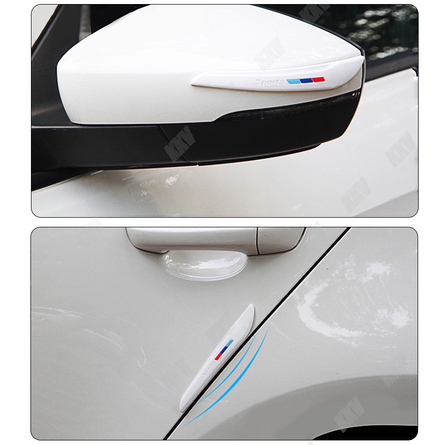 Strip Anti-Gores 1 Pasang Anti-Tabrakan Mobil Kaca Spion Pintu Protector Bezel Cover Trim Mobil-Styling Universal Pelindung Pintu Mobil