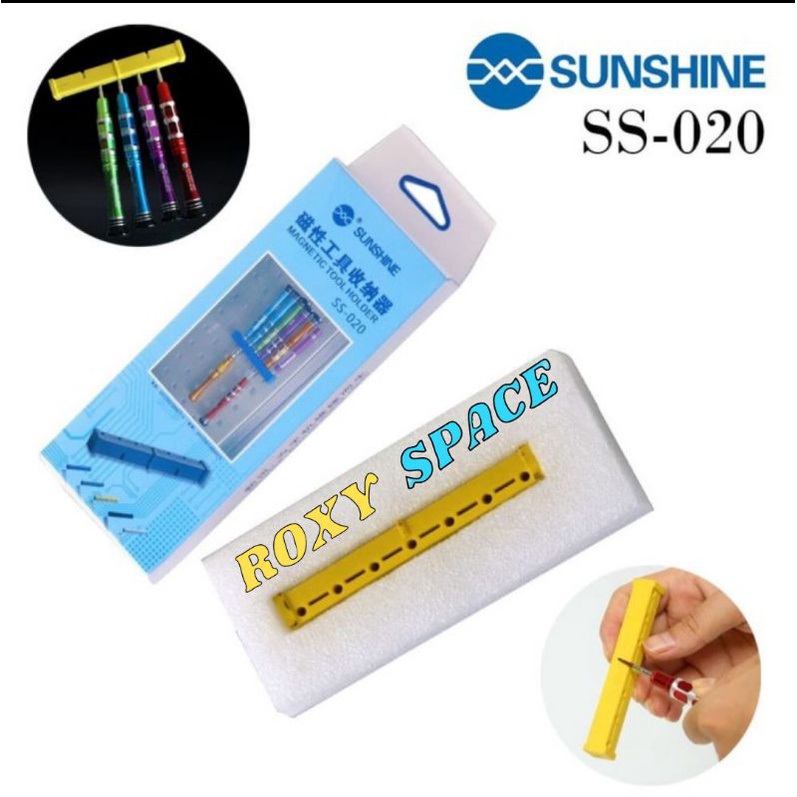 TOOL PENJEPIT PENYIMPAN TATAKAN OBENG SCREWDRIVER PCB MAGNET BESI MAGNETIC HOLDER SUNSHINE SS-020