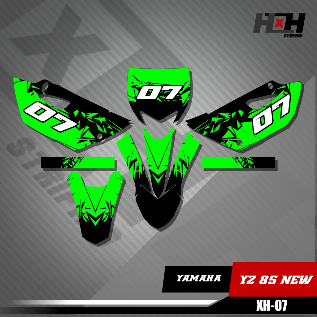 Sticker Striping Stiker Decal Variasi YZ 85 Motif Racing XH-07