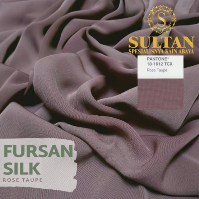 Kain Abaya Fursan Silk Rose Taupe