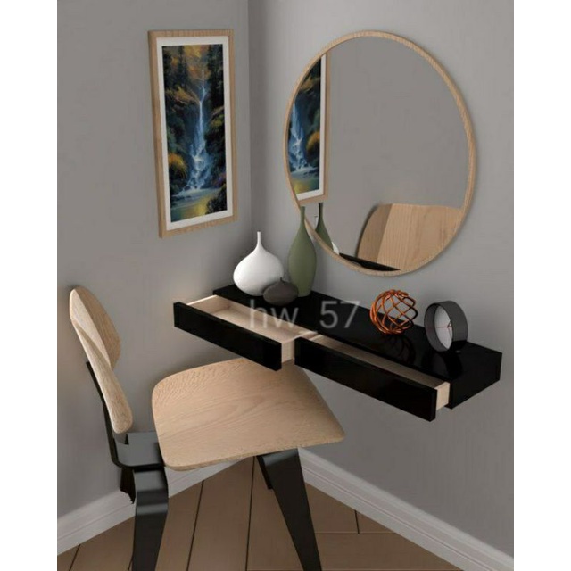 PROMO Meja Rias Rinimalis Serbaguna Floating Table Dinding Laci Ambalan Gantung Serbaguna Dekorasi D