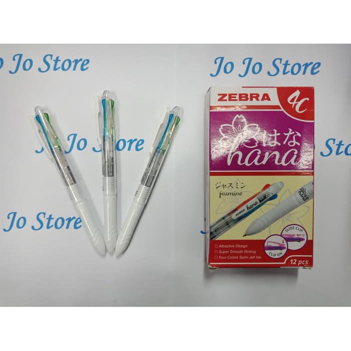 

TERMURAH Pen Zebra Hana 4C (4 Warna / Ballpoint Semi gel)