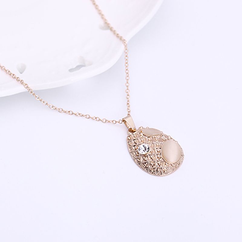 SIY  Pink Rhinestone Waterdrop Design Earrings Pendant Necklace Jewelry Set For Women