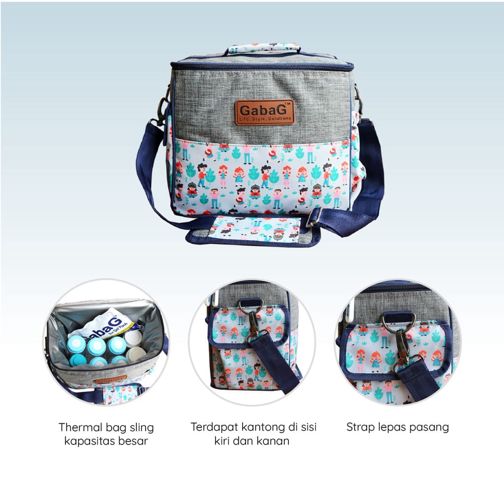 GABAG SLING SERIES - FOREST / COOLER BAG [FREE ICEL GEL 2 PACK]