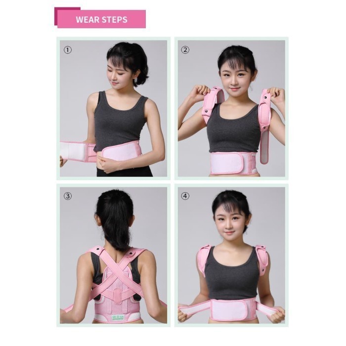 BAROKAH GAMIS New Adjustable Magnetic Posture Corrector Spine Brace for Kids