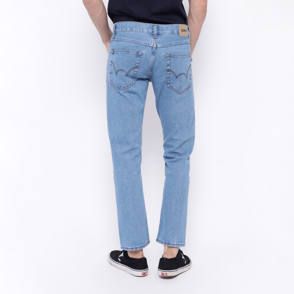 Edwin Celana Jeans Roma 01 Slim Fit Pria Panjang Biru Muda