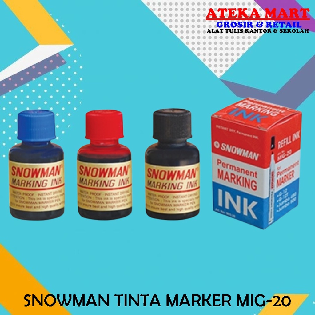 

[PCS] SNOWMAN TINTA PERMANENT MARKER MIG-20/SPIDOL