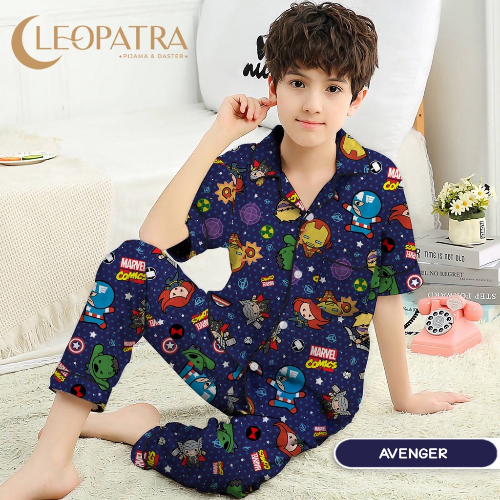 Cleopatra Piyama Anak Laki-laki Motif Usia 10-12 Tahun (size 12) - Baju Tidur Anak