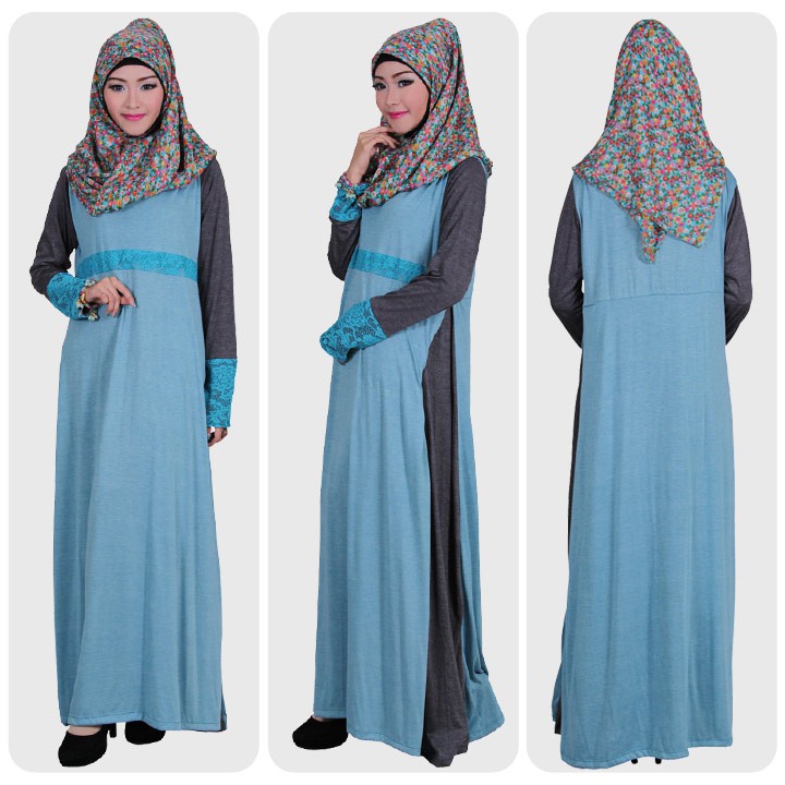 Gamis | Dress "Zahida Side Ploy Dress + Hijab"