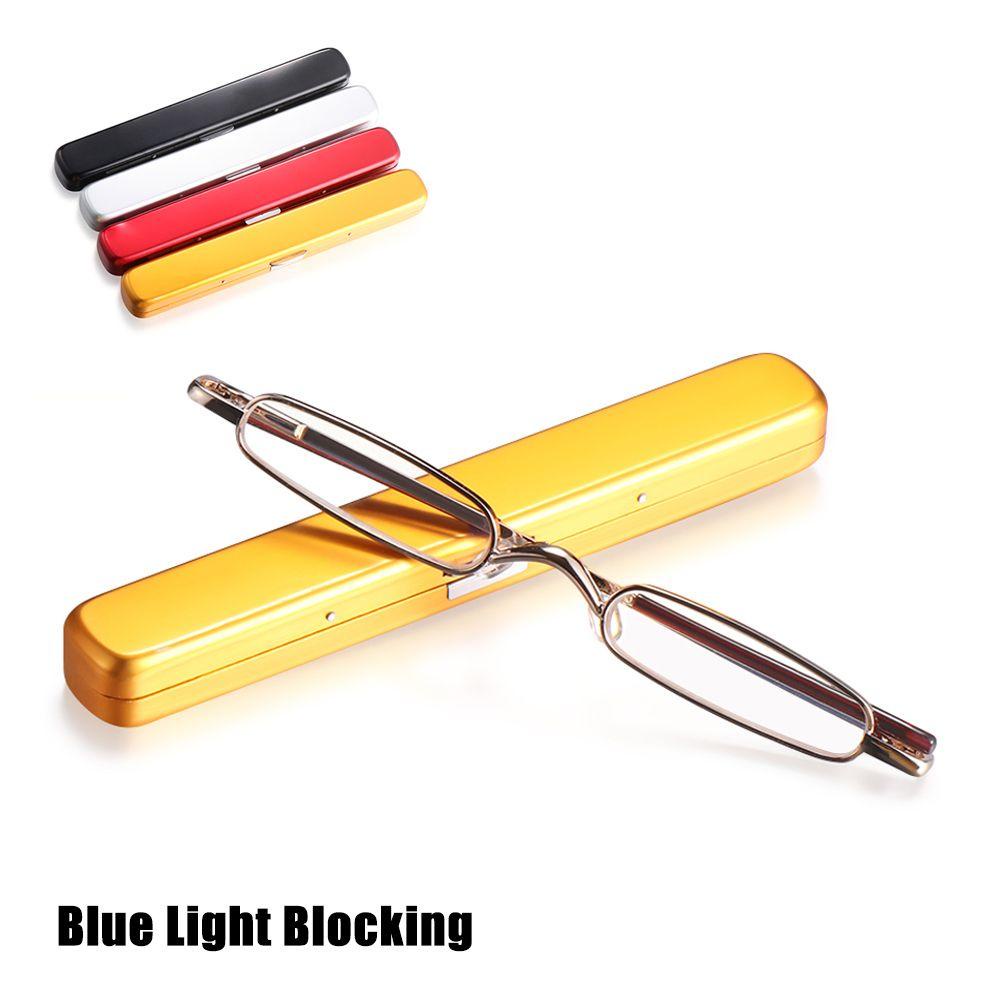 Lily Kacamata Baca Mini Ringan Pria Wanita Bingkai Logam Anti-Cahaya Biru Kacamata Baca Presbyopic Glasses Blue Light Blocking