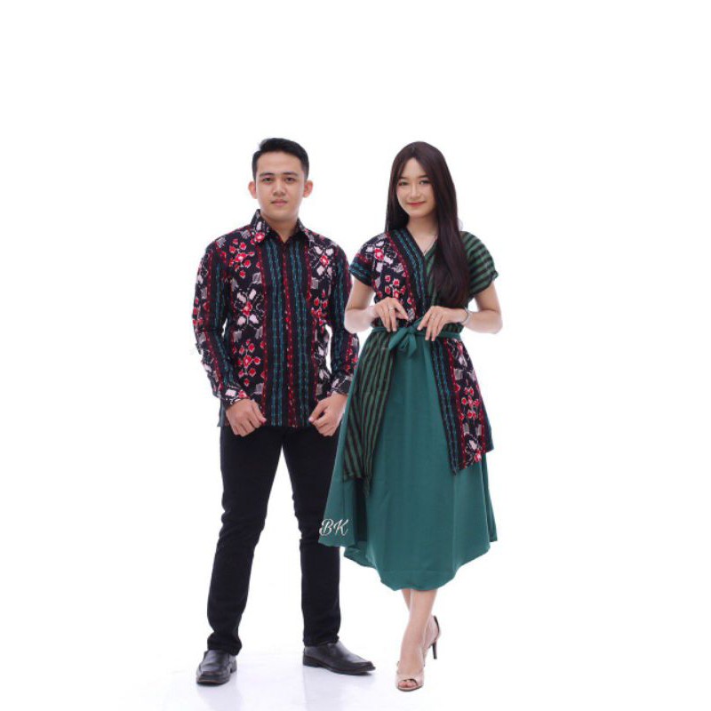 GROSIR COUPLE BATIK SONGKET /COUPLE BATIK MODERN /COUPLE MURAH/COUPLE MUSLIM KECE BK006