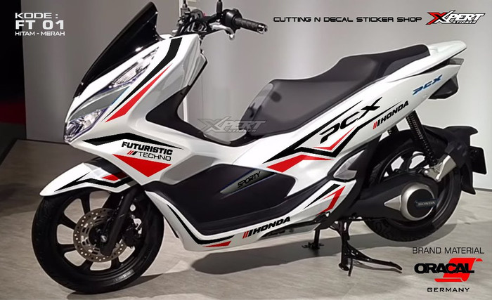 STRIPING PCX  CUTTING STICKER PCX CUTTING STIKER PCX STIKER PCX Merah HITAM SILVER