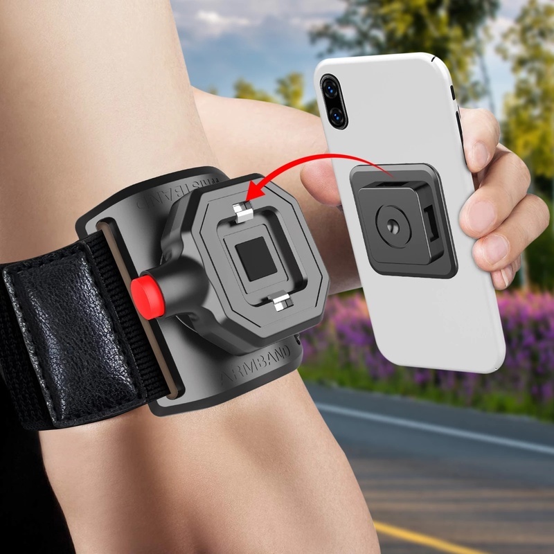 360° Rotatable Universal Sports Fitness Armband Phone Holder/Ban Lengan Dapat Dilepas Pergelangan Tangan Tas Ponsel/Outdoor Hiking Phone Grips Untuk Semua Ponsel Android/Penjualan Panas