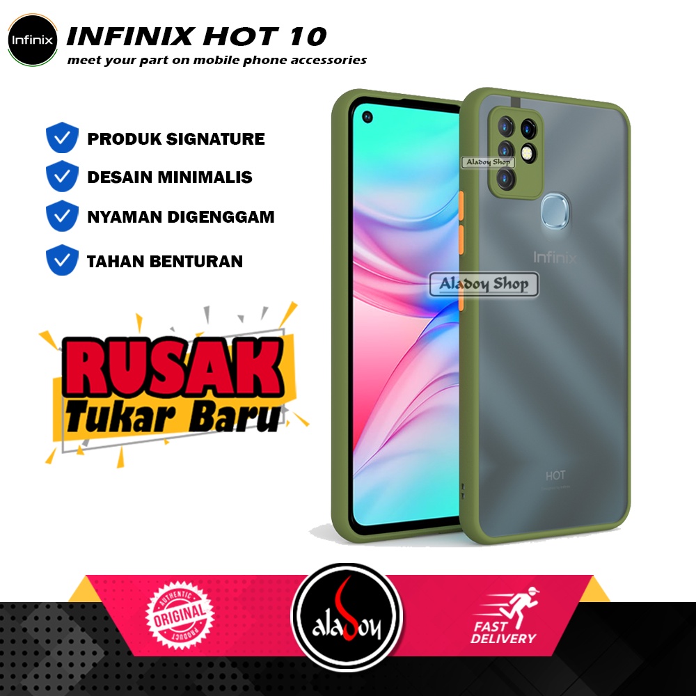 Case Infinix Hot 10 Hard Case Aero Protection Camera Premium Casing