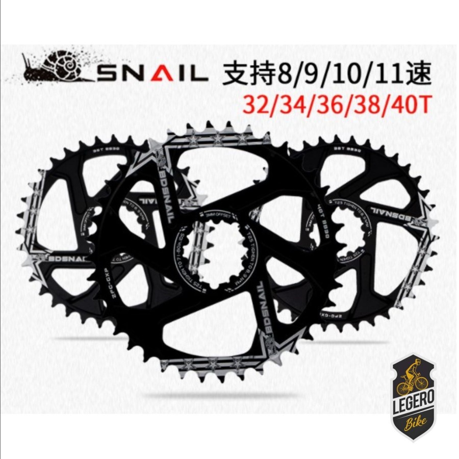 Single Chainring MTB GXP 3 mm For SRAM 8,9,10,11 speed SNAIL