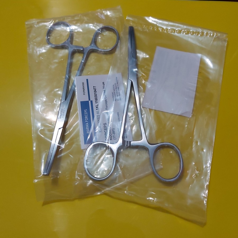 Kocher Forceps Curved 14 cm. Klem Koher Bengkok 14cm. Clamp Khocher