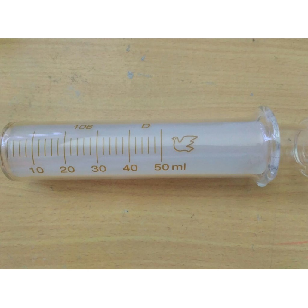 [Ekonomis] Syringe Glass Metal 50ml/50cc- Syringe Luer Lock Head Medis