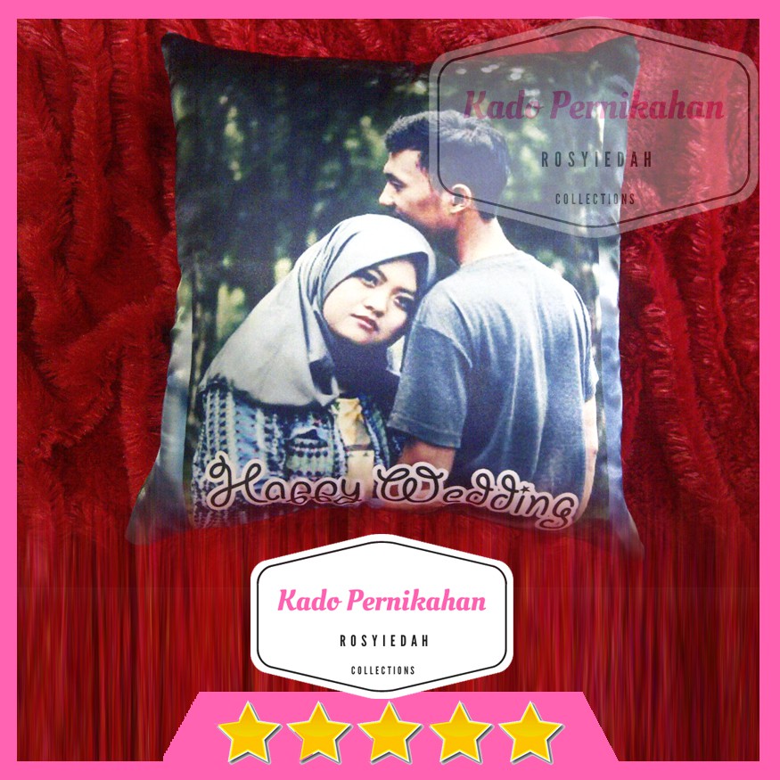Bantal Custom 40x40 - Kado - Kado Pernikahan - Bantal Foto