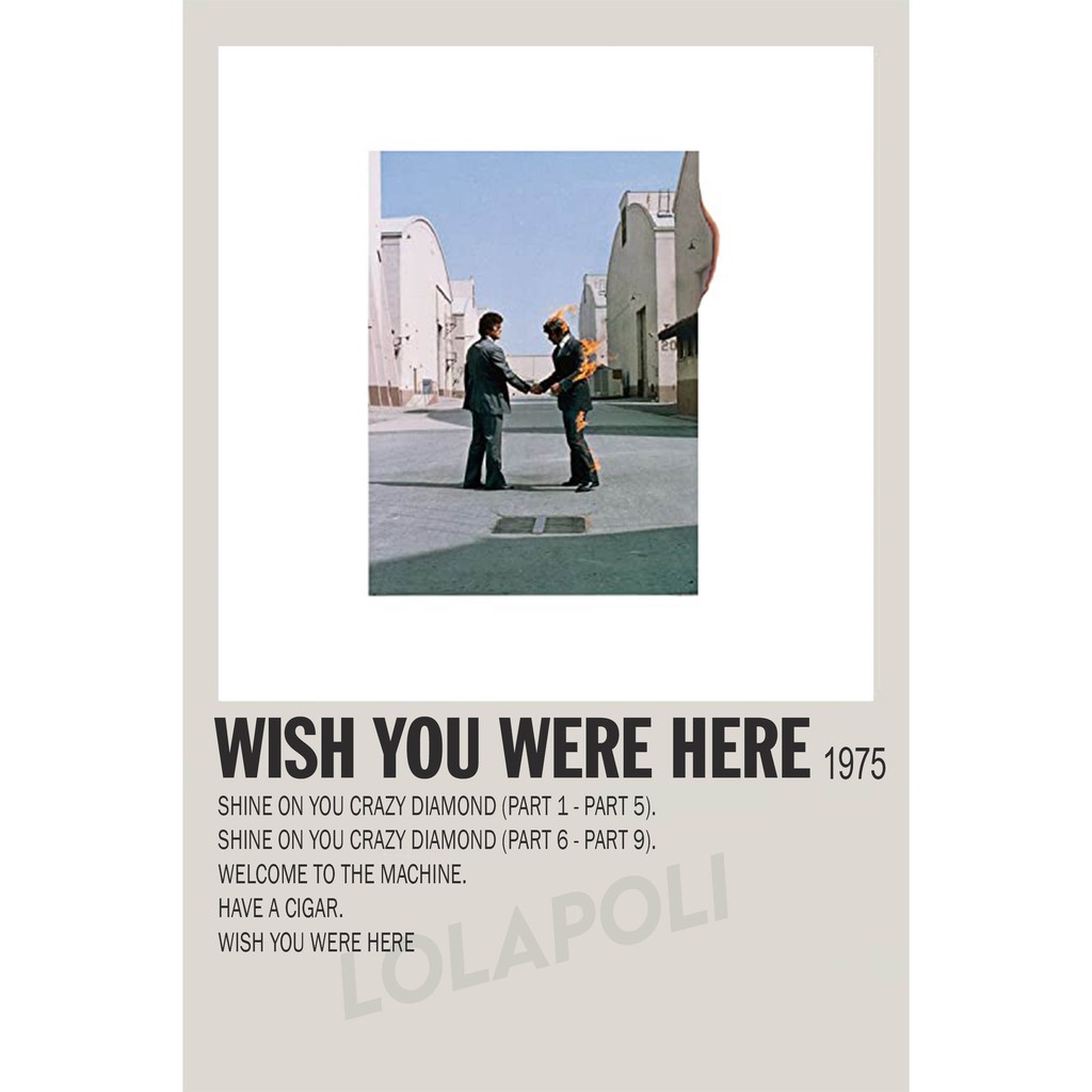 Poster Cover Album Wish You Were Here - Pink Floyd