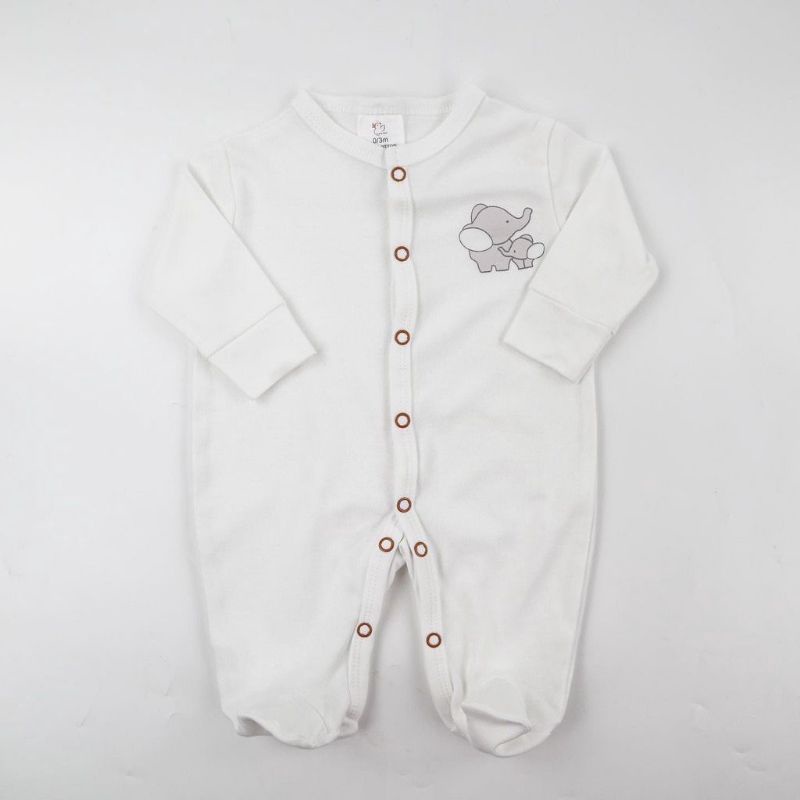 BABY K2 - Baby Sleepsuit Littleduck Isi 3 Pcs Motif Gajah Abu